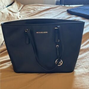 Michael Kors Navy Blue Tote Bag